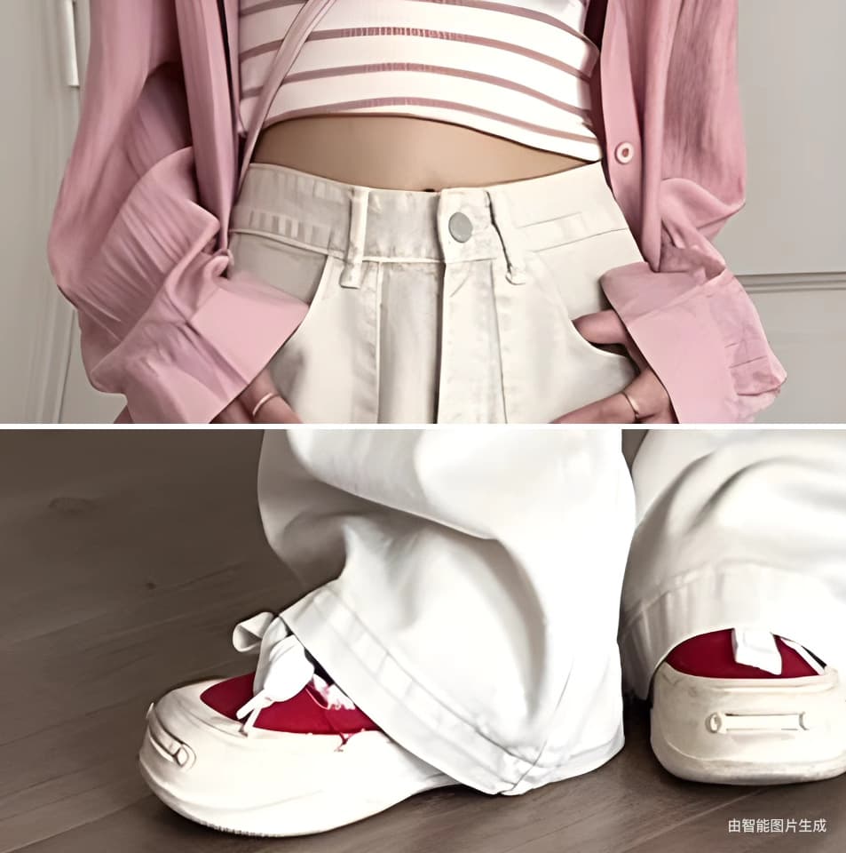 レディースジーンズパンツ カジュアルカーゴワイドデニムパンツ