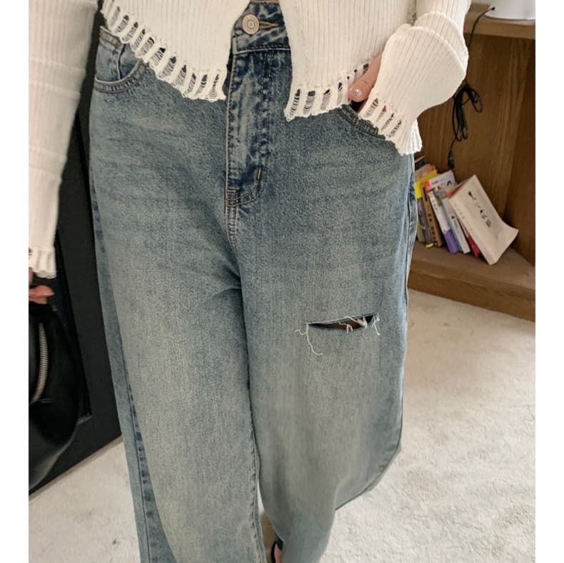 レディースジーンズパンツ 美脚ストレートデニム