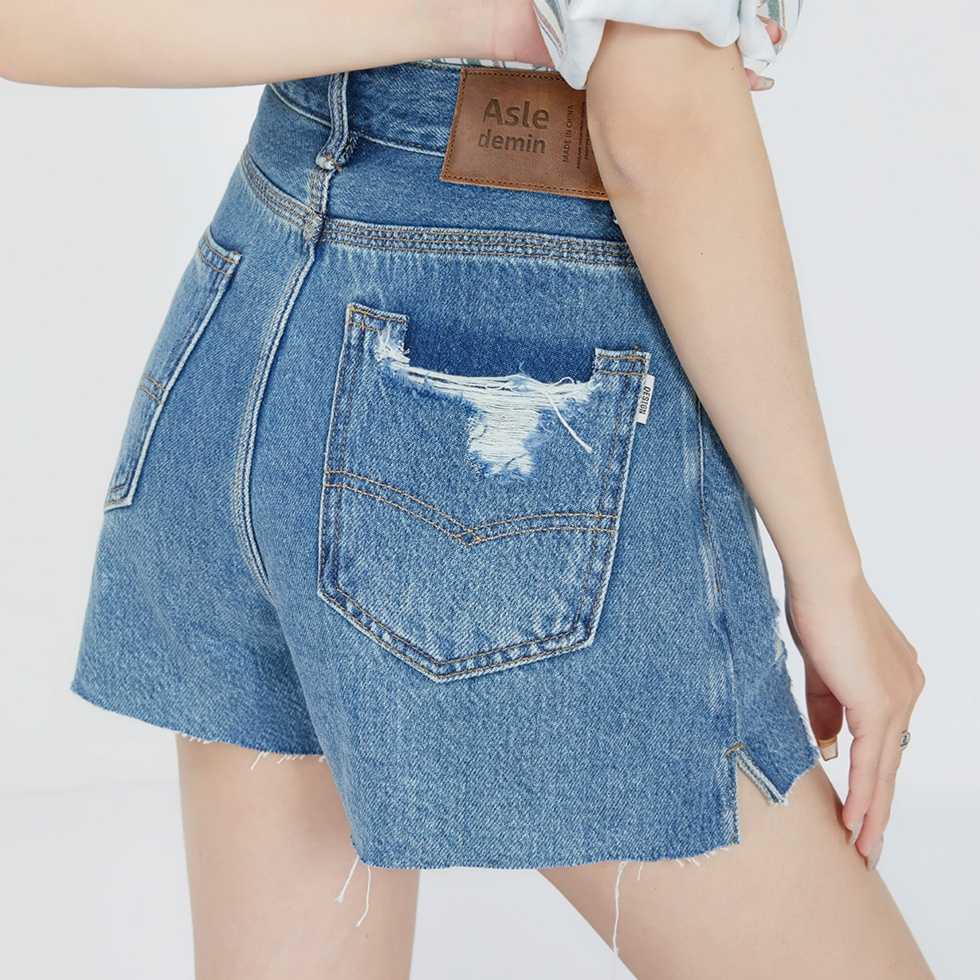 レディースジーンズパンツ ヴィンテージカットオフショートデニム