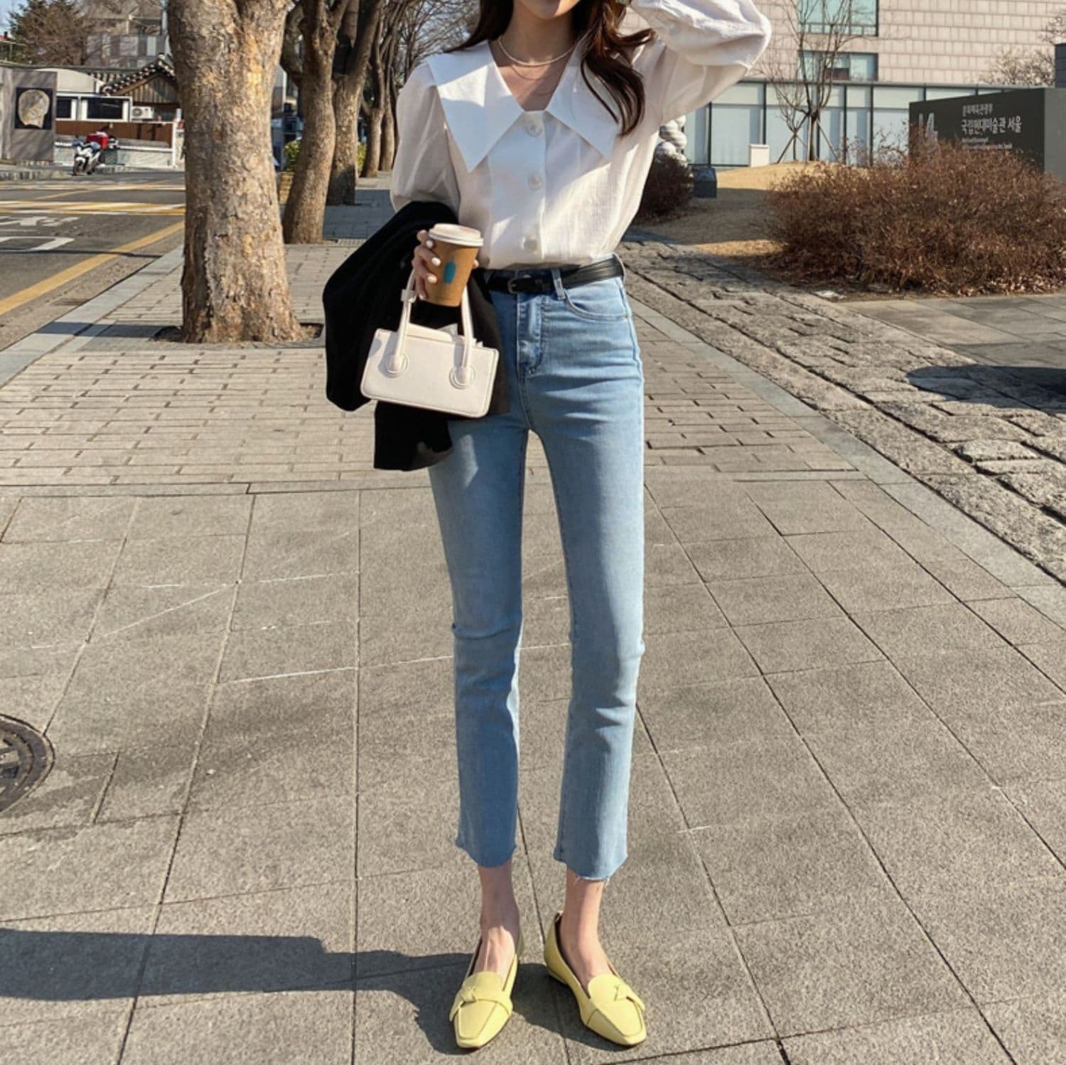 レディース ジーンズ 美脚効果抜群スリムストレートデニムパンツ