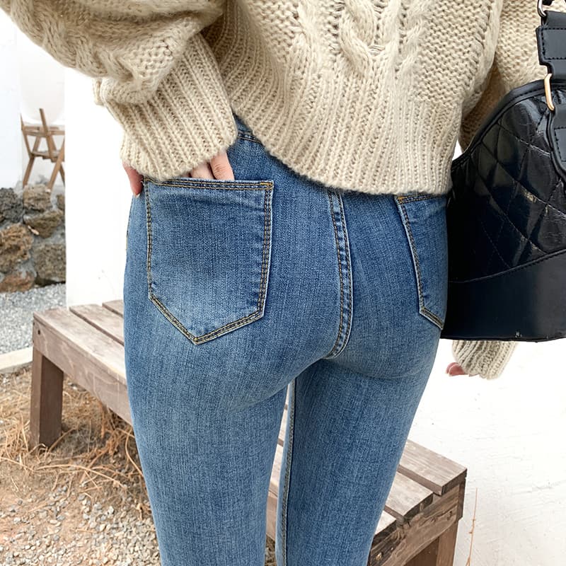 レディース ジーンズ 美脚見せスキニーデニムパンツ