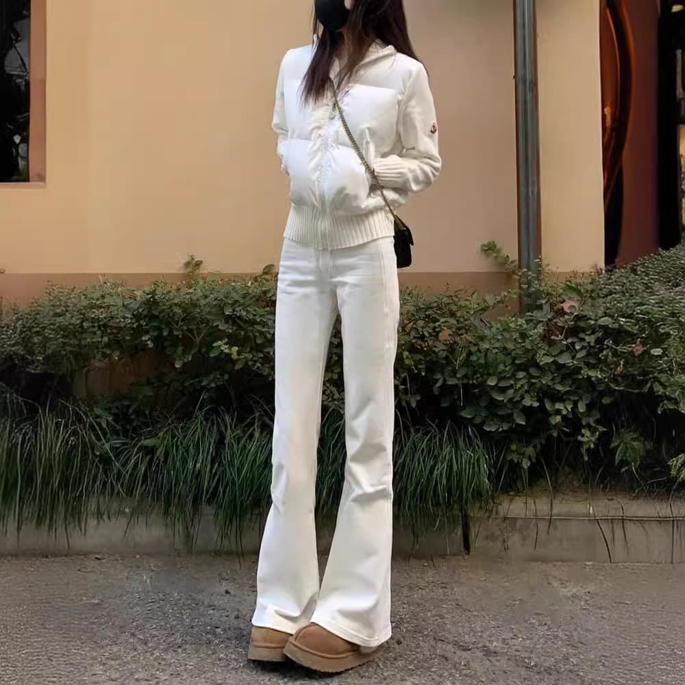 レディースジーンズパンツ 美シルエット フレアデニムパンツ