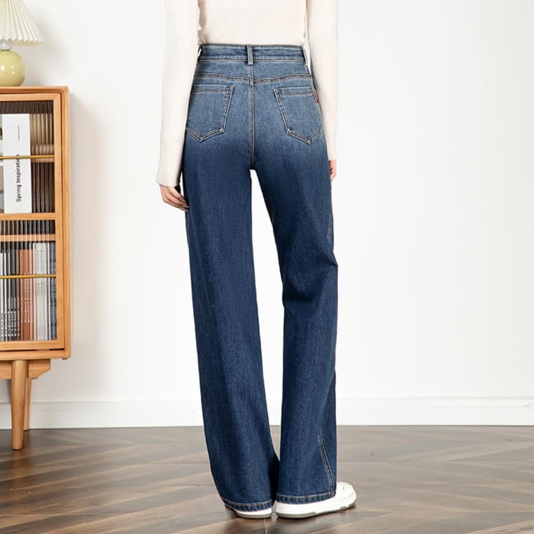 レディースジーンズパンツ ストレートデニムパンツ