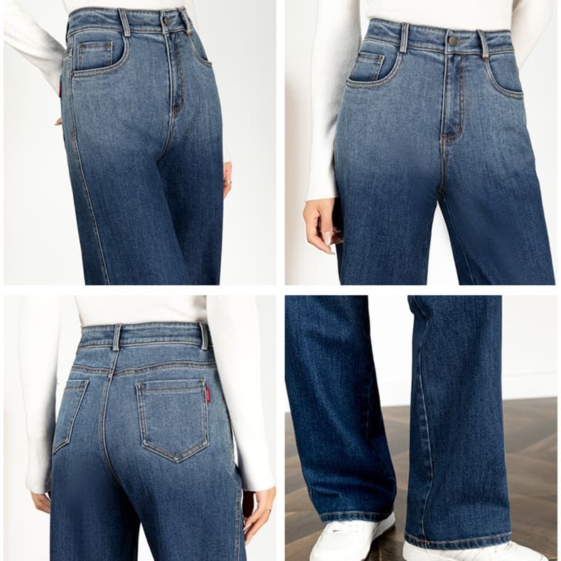レディースジーンズパンツ ストレートデニムパンツ