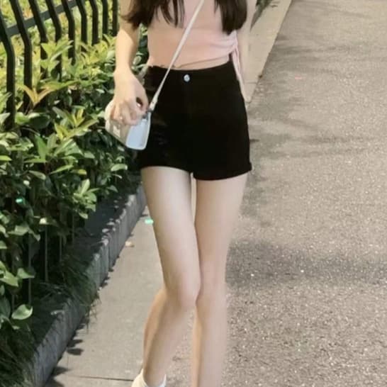 レディースジーンズパンツ レディースジーンズ美脚ショートパンツ