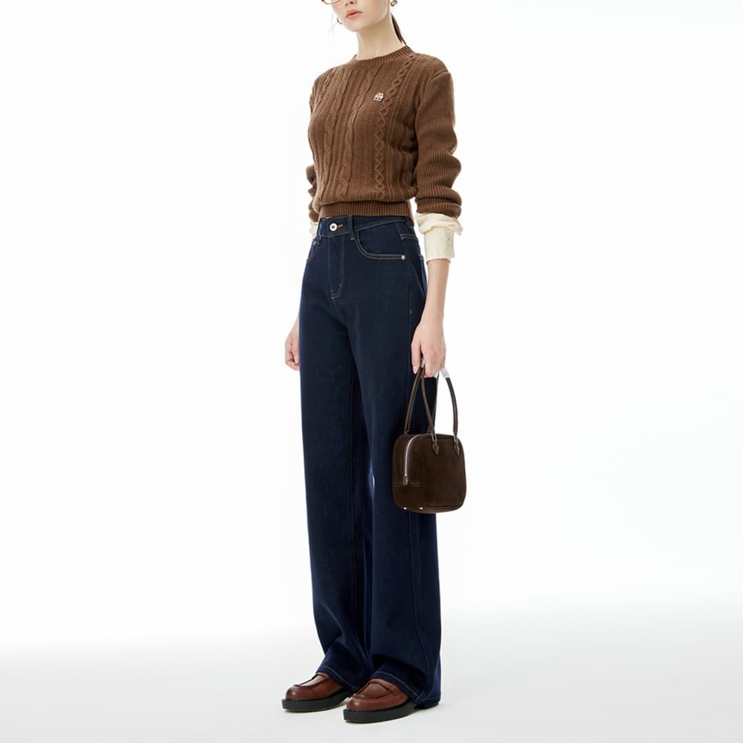 レディースジーンズパンツ こだわり職人仕立てストレートデニム