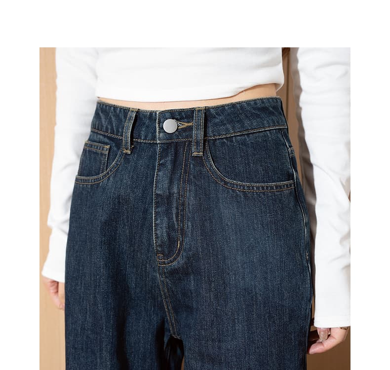 レディースジーンズパンツ ゆったりシルエット美脚デニムパンツ