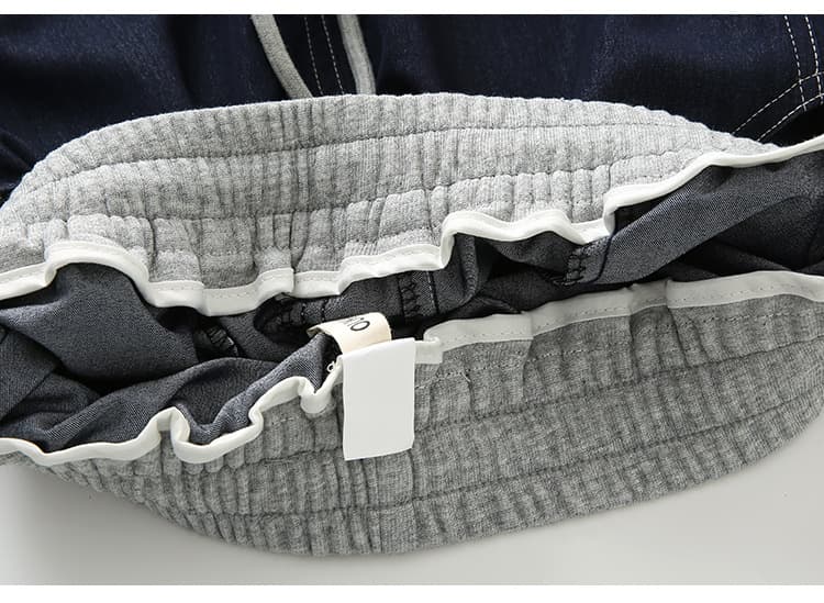 レディースジーンズパンツ ドロスト紐付きゆったりデニムパンツ