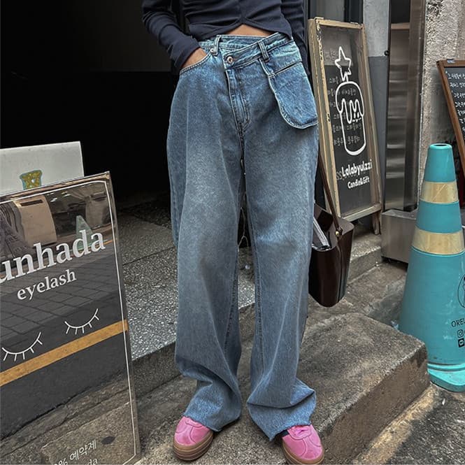 レディース ジーンズ カジュアルワイドパンツ